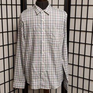 Faherty Men's Heathered Movement Shirt Mon-Monterey Plaid - Size L